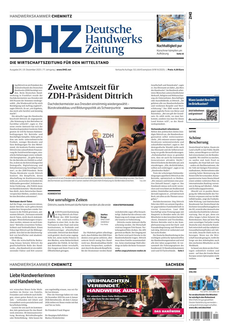 Hauptausgabe DHZ Chemnitz