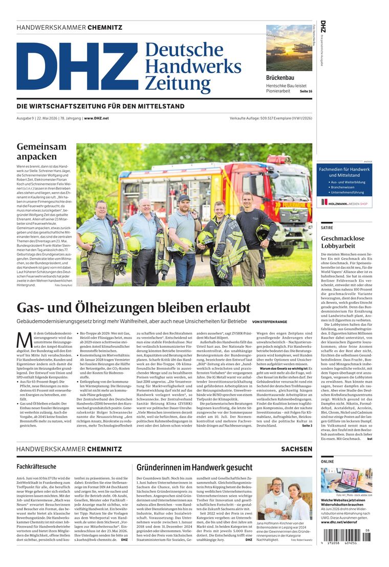 Hauptausgabe DHZ Chemnitz