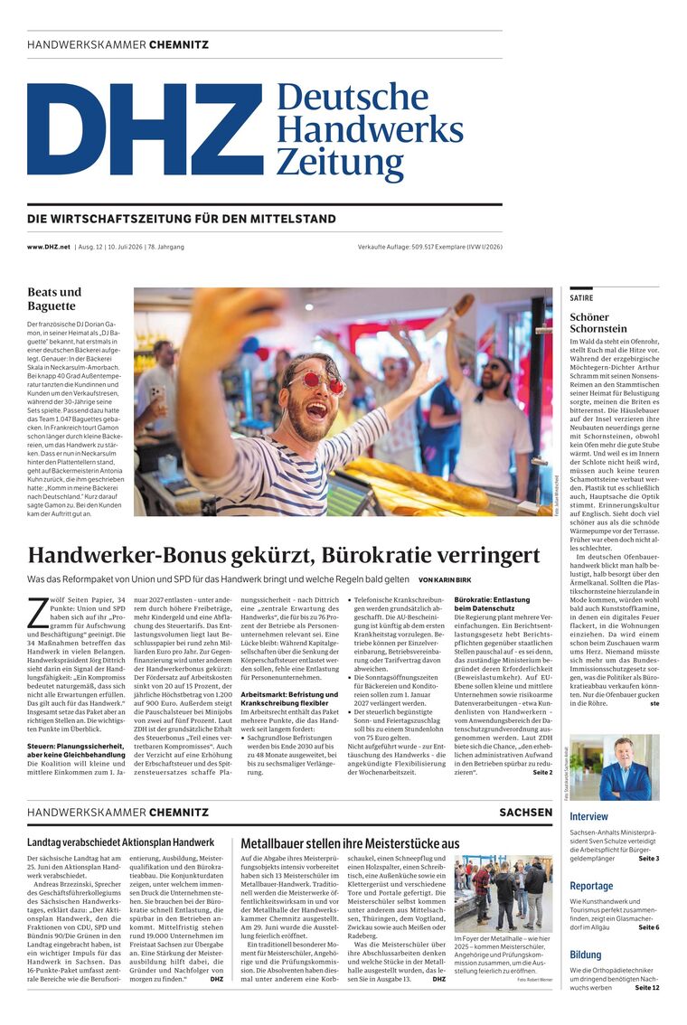 Hauptausgabe DHZ Chemnitz